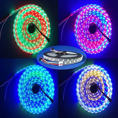 HKBAYI 4M 5V 60Leds/M 240pixels programmable WS2812B RGB 5050 LED strip Individually addressable dream color Waterproof IP67 PCB Black HKBAYI 4M 5V 60Leds/M 240pixels programmable WS2812B RGB 5050 LED strip Individually addressable dream color Waterproof IP67 PCB Black