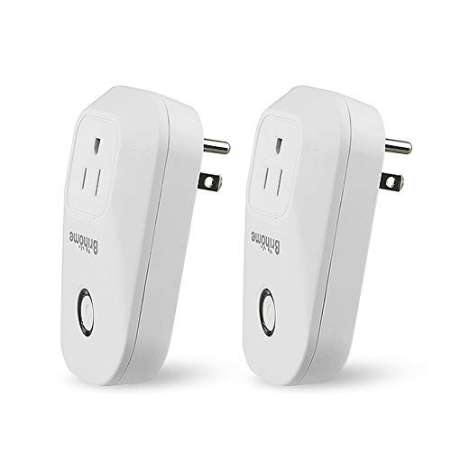 Smart Plug, Brihome WiFi Enabled Mini Smart Switch Socket Outlet, No Hub Required, Compatible with Alexa and Google Assistant, APP(Smart Life) Remote Control Your Devices from Anywhere (2-Pack)