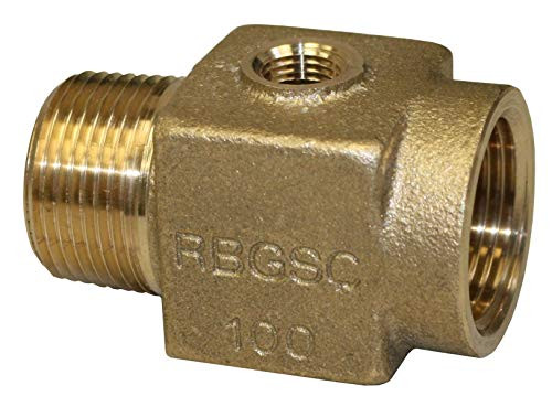 Merrill MFG RBGSC100 1" Red Brass Ground Source Coupling with 1/4" Tap, Brass, 2.78 x 1.73 x 1.61