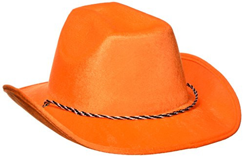 Amscan Orange Velour Cowboy Hats, Party Accessory, 6 Ct.