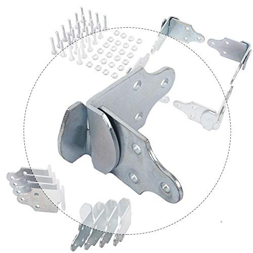 HEKA 8 PC Utility Trailer Wood Sides Latch Rack Stake Body Gates Corner Brackets with Screws