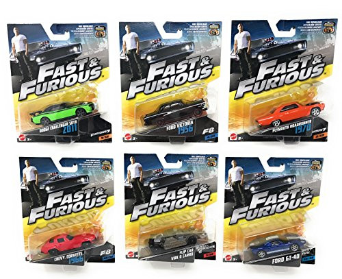 Fast & Furious Premium Die-Cast Cars Random Bundle of 6 Vehicles