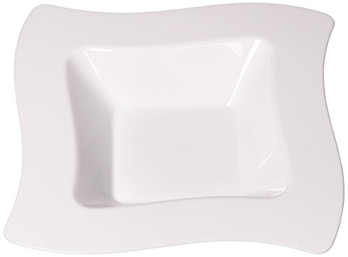 Amscan White Wavy Square Bowl | 5 oz.| Party Supply |120 ct.