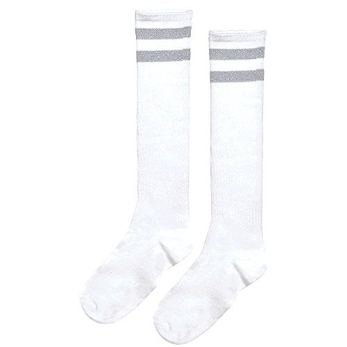 Amscan Silver Stripe Knee Socks, Party Accessory, 6 Pairs