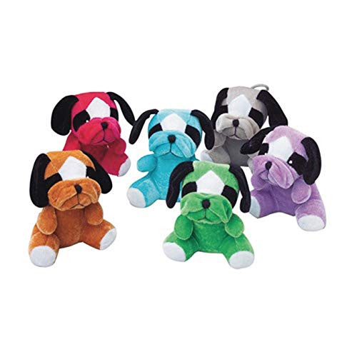 Lot of 12 Assorted Color Stuffed Bull Dog Animal Toys