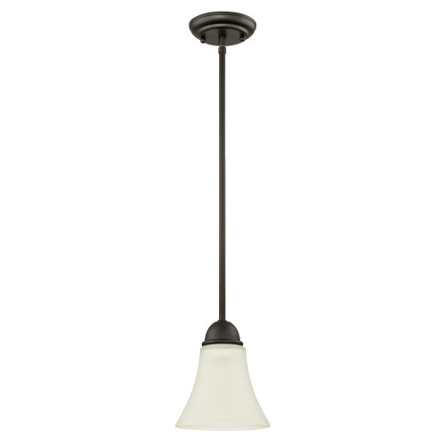 6306100 Dunmore One-Light Indoor Mini Pendant, Oil Rubbed Bronze Finish with Frosted Glass
