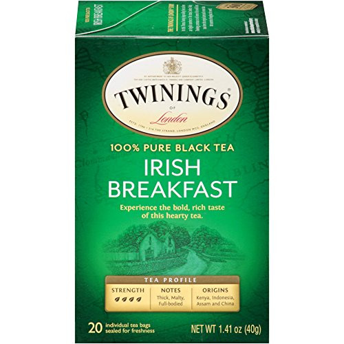 Twinings of London Irish Breakfast Black Tea Bags, 20 Count (Pack of 6) Twinings of London Irish Breakfast Black Tea Bags, 20 Count (Pack of 6)