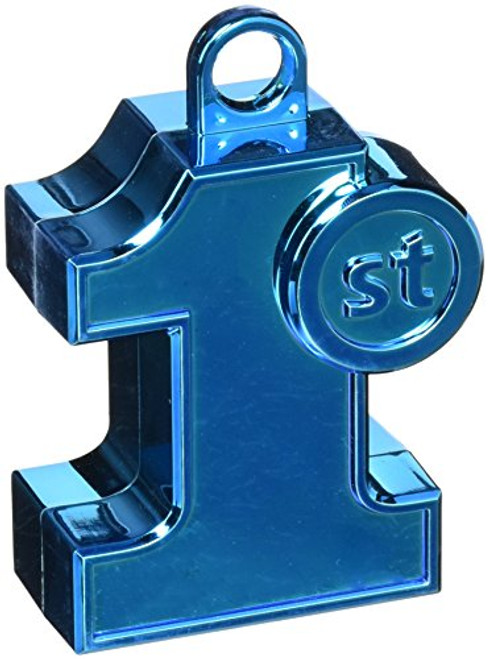 Amscan 1st Birthday Balloon Weight | Blue | Party Decor | 12 Ct. Amscan 1st Birthday Balloon Weight | Blue | Party Decor | 12 Ct.