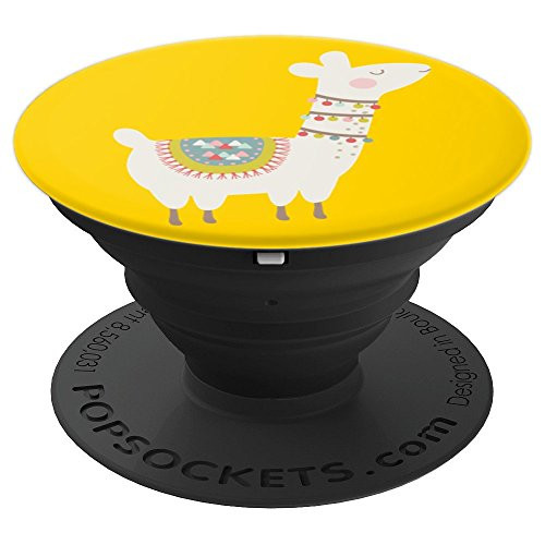 Llama Phone Cute Alpaca Cartoon Yellow Llamas Gift - PopSockets Grip and Stand for Phones and Tablets