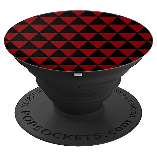 Black and Brown Triangles Brown Black Geometric Pattern PopSockets Grip and Stand for Phones and Tablets