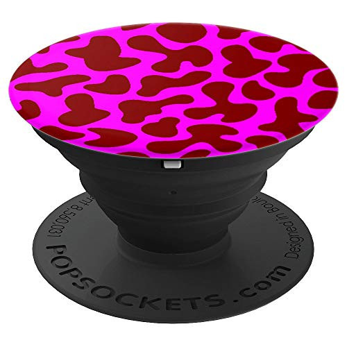 Brown and Magenta Camouflage Camo Magenta Brown PopSockets Grip and Stand for Phones and Tablets