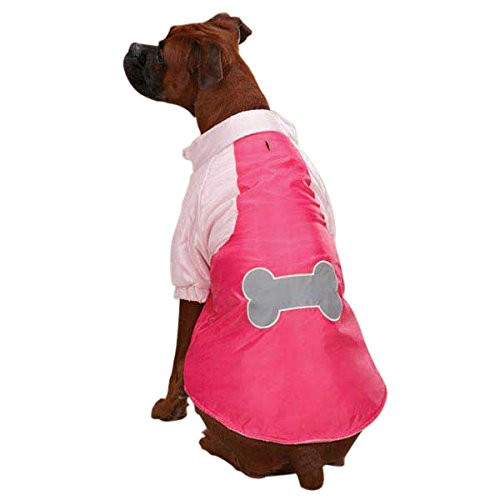 Casual Canine Nylon Snow Dog Parka, Small/Medium, Raspberry