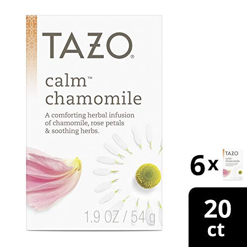 Tazo Calm Chamomile Herbal Tea Filterbags 20 ct, Pack of 6