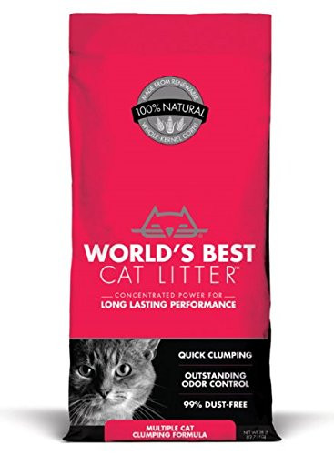 World's Best Cat Litter, Clumping Litter Formula for Multiple Cats, 28-Pounds