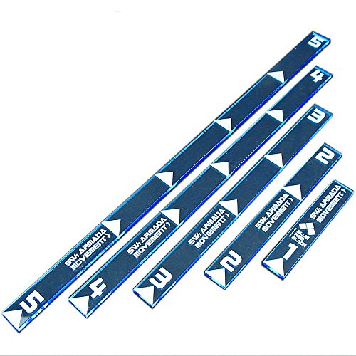 LITKO SW: Armada Multi Range Movement Ruler Set, Fluorescent Blue (5)