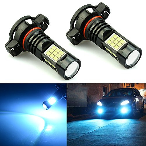 JDM ASTAR 2400 Lumens Extremely Bright PX Chips 2504 PSX24W LED Fog Light Bulbs for DRL or Fog Lights, Ice Blue