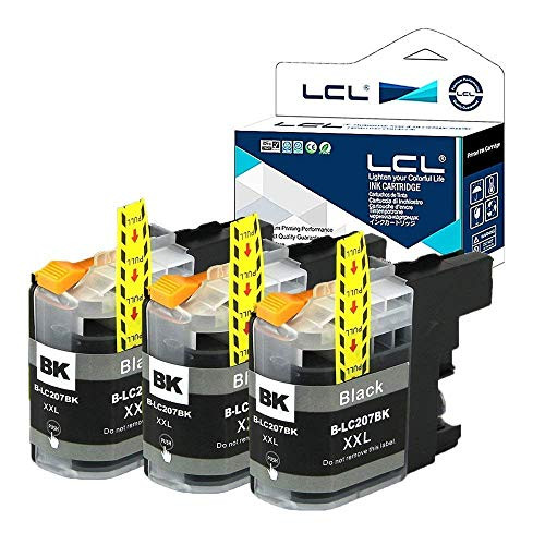 LCL Compatible Ink Cartridge Replacement for Brother LC207XXL LC207BK LC207 MFC-J4420DW J4620DW J4320DW (Black 3-Pack) LCL Compatible Ink Cartridge Replacement for Brother LC207XXL LC207BK LC207 MFC-J4420DW J4620DW J4320DW (Black 3-Pack)