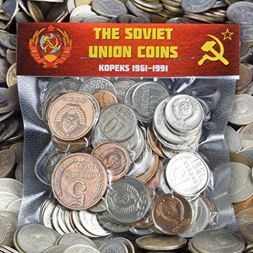 LOT OF USSR SOVIET RUSSIAN KOPEKS COINS 1961-1991 COLD WAR HAMMER AND SICKLE MONEY (100)