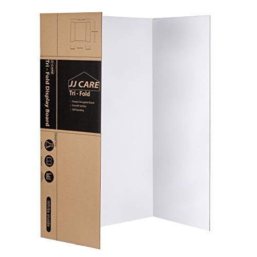[Heavy Duty] 36 x 48 Trifold Poster Board; Corrugated Cardboard Panel; Presentation Board for Art Projects and Science Fair Board by JJ Care  (1)