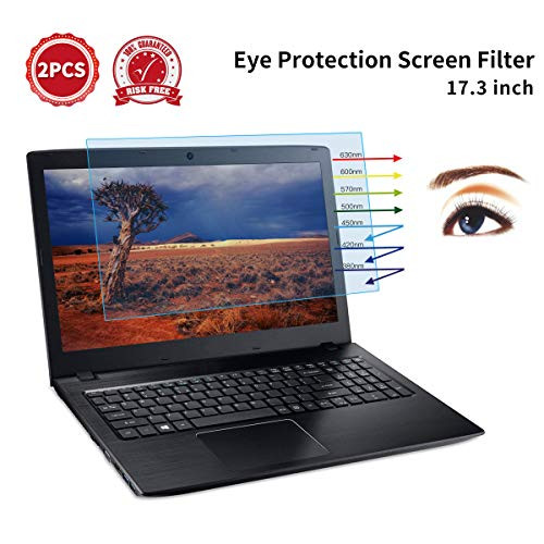 2-Pack 17.3 Inch Anti Blue Light Screen Protector for 17.3" with 16:9 Aspect Ratio Laptop, Eye Protection Blue Light Blocking & HD Clear Not Reduce The Screen Brightness(Size Not Include The Bezel)