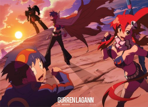 Great Eastern Entertainment Gurren Lagann Simon, Kimina and Yoko Wall Scroll, 33 by 44-Inch