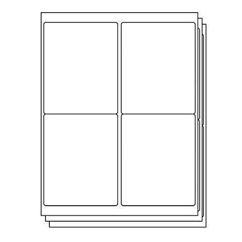 OfficeSmartLabels Rectangular 4 x 5 Shipping/Mailing Labels for Laser & Inkjet Printers, 4 x 5 Inch, 4 per sheet, White, 600 Labels, 150 Sheets