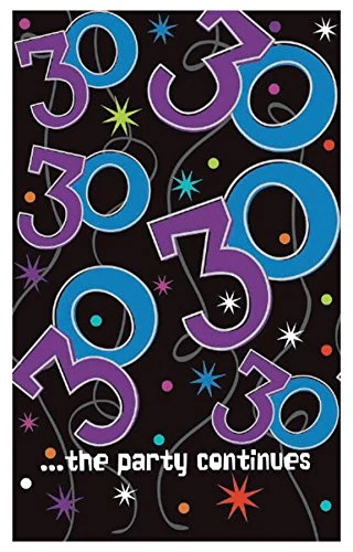 Amscan 30 ...The Party Continues Plastic Table Cover, Party Favor, 6 Ct.