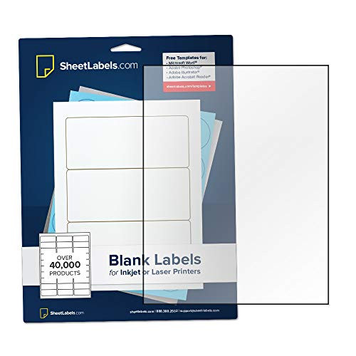 Clear Sticker Paper, Full-Sheet Labels, 8.5" x 11" Inkjet or Laser Printable, Crystal Clear Gloss, No Back-Slit, 25 Labels