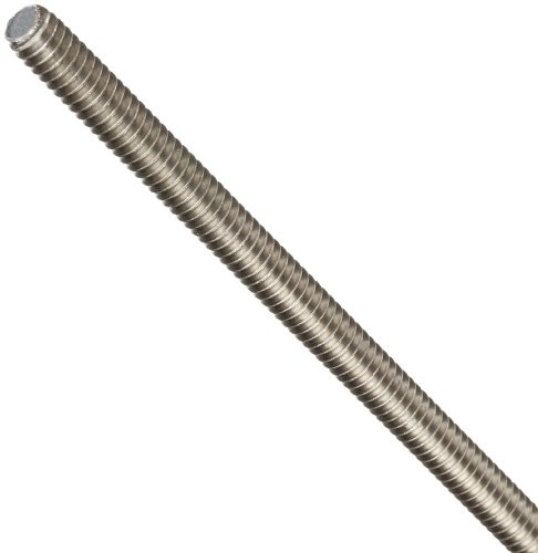 18-8 Stainless Steel Fully Threaded Rod, 1/4"-20 Thread Size, 72" Length, Right Hand Threads