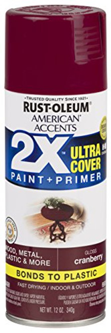 Rust-Oleum 327893-6 PK American Accents Spray Paint, Gloss Cranberry