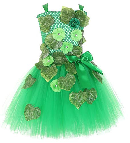 Tutu Dreams Ivy Costume for Girls 2-12Y Handmade Tutu Dress Vines and Leaves (Medium, Poison Ivy)