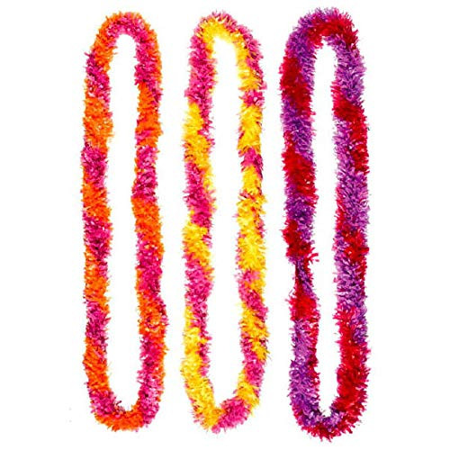 Warm Two-Tone Fringe Party Leis | 12 Ct.