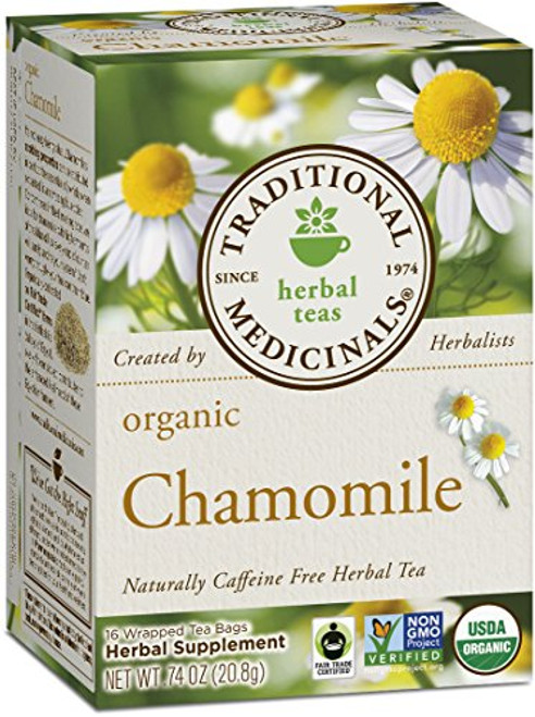 Traditional Medicinals Organic Chamomile Herbal Leaf Tea, 16 Tea Bags (Pack of 6) Traditional Medicinals Organic Chamomile Herbal Leaf Tea, 16 Tea Bags (Pack of 6)