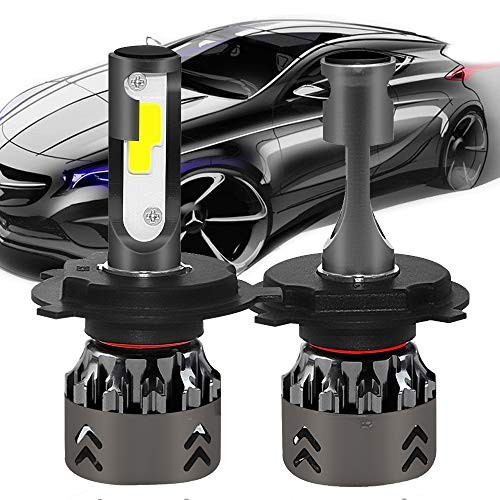 2 Pcs H4 9003 LED Headlight Bulbs Conversion Kits 72W 8000lm Hi-Lo Beam