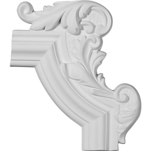 Ekena Millwork PML13X10PM-R-CASE-4 13 1/4 inch W x 10 5/8 inch H x 1 8 inch P Pompeii Panel Moulding Corner, Right (4-Pack),