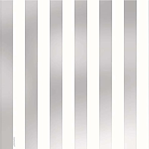Amscan Silver Foil Stripe Jumbo Gift Wrap | 6 Ct.