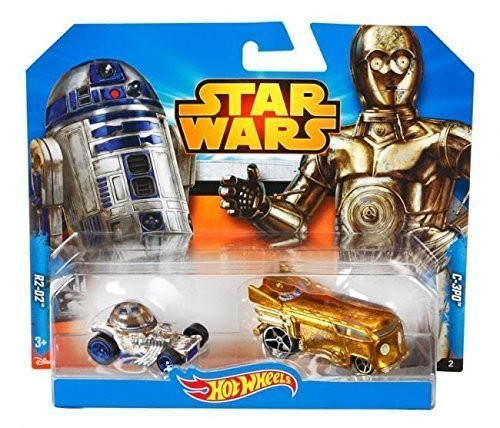 Hot Wheels Official Star Wars Character Toy Cars 2 Pack R2-D2 & C-3PO by Hot Wheels Hot Wheels Official Star Wars Character Toy Cars 2 Pack R2-D2 & C-3PO by Hot Wheels