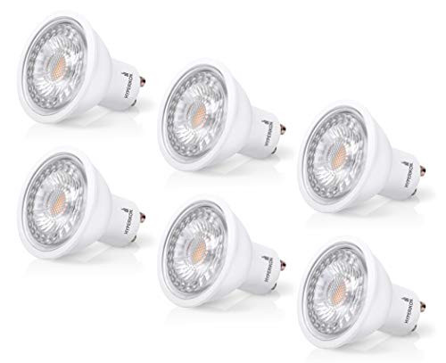 Hyperikon GU10 LED Bulb Dimmable, 50 Watt (6.5W), MR16 LED Bulb, 4000K Daylight, 6 Pack