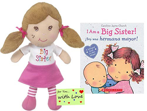 I Am a Big Sister Doll Book Bilingual Bundle Soy UNA Hermana Mayor Gift Tag English and Spanish Edition (Sister / Spanish Bilingual / Gift Tag)