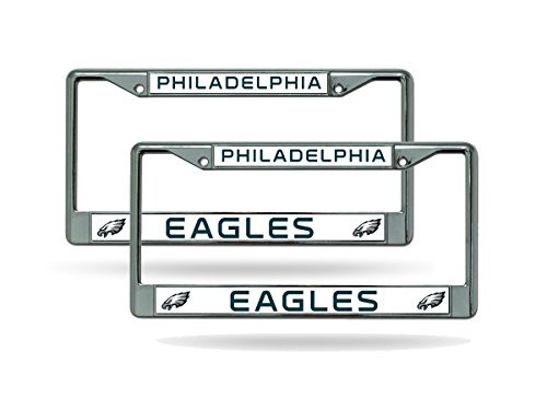 Rico Philadelphia Eagles Chrome Metal (2) License Plate Frame Set