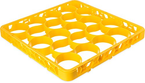 Carlisle REW20SC04 OptiClean NeWave 20 Compartment Glass Rack Extender, Yellow (Pack of 6)