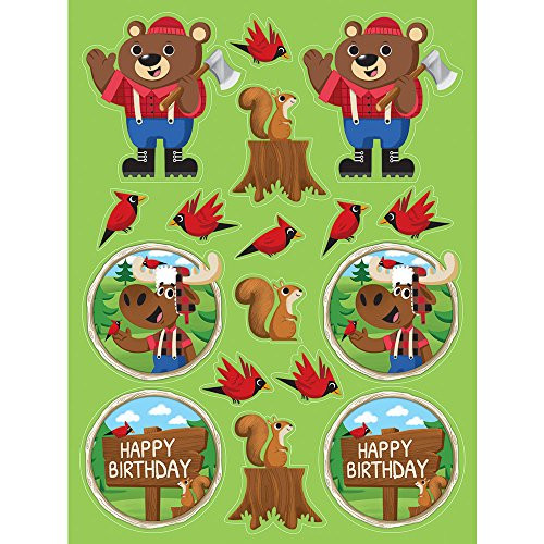 Creative Converting 322319 48 Count Sticker Sheets, Lum-Bear-Jack