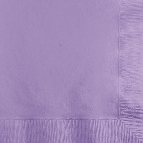 Creative Converting 139186154 Paper Beverage Napkins Touch of Color, 5x5 Luscious Lavender