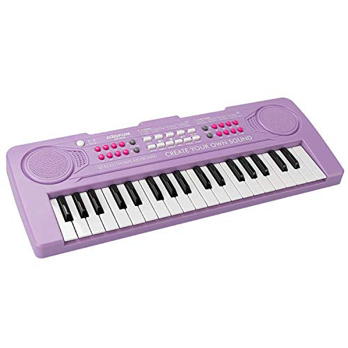 aPerfectLife 37 Keys Piano Keyboard for Kids Multifunction Portable Piano Electronic Keyboard Music Instrument for Kids Early Learning Educational Toy (Purple)