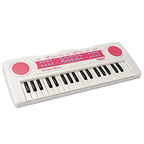 aPerfectLife 37 Keys Piano Keyboard for Kids Multifunction Portable Piano Electronic Keyboard Music Instrument for Kids Early Learning Educational Toy (White)