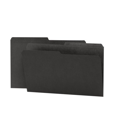 Smead Reversible File Folder, 1/2-Cut Tab, Legal Size, Black, 100 per Box (15364)