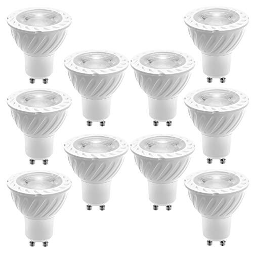 LOHAS GU10 LED Bulbs 40W Halogen Bulb Equivalent, 5W LED Soft/Warm White 3000K Recessed Lighting 450LM, 60 Degree Beam Angle Spotlight, Track Lighting for Home Commercial Using, Non-Dimmable, 10 Pack