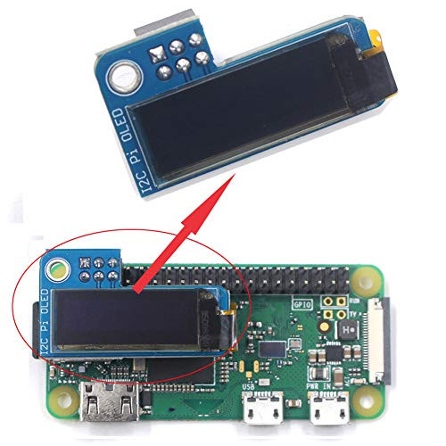 DIYmall PiOLED 0.91inch I2C 128X32 SSD1306 OLED Display Blue Pixels for Raspberry Pi(Pack of 2pcs)