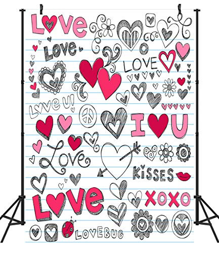 Duluda 6X9FT Seamless Valentine's Day Love Board Vinyl Photography Backdrop Customized Photo Background Studio Prop Party Supply VL15B