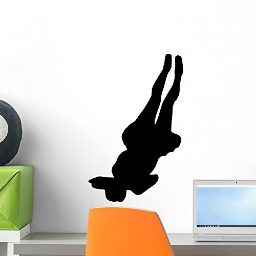 Wallmonkeys WM313382 Cheer Silhouette Style 6-Black Peel and Stick Wall Decals (18 in H x 11 in W), Small